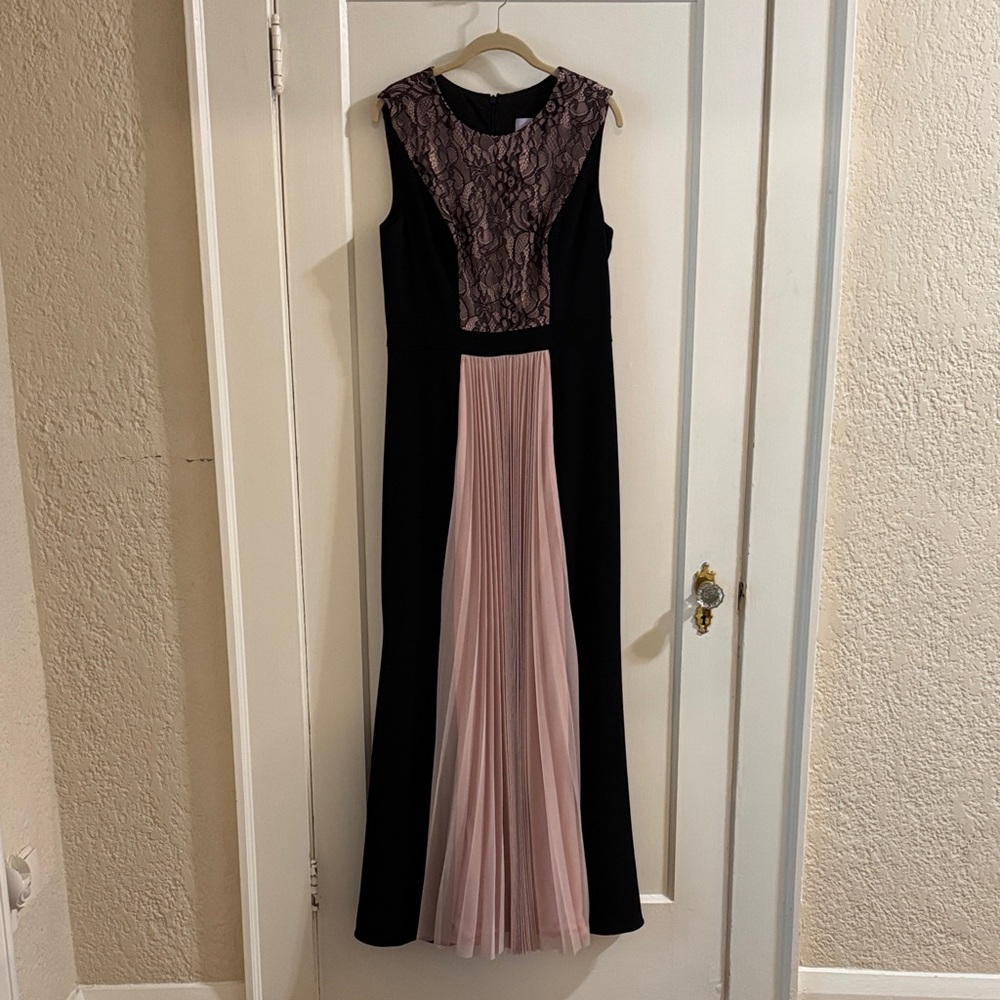 JS Collections Pink and Black Maxi Dress